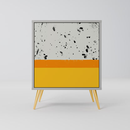 DYED BY ORANGE 1-Door Sideboard in Grey Finish