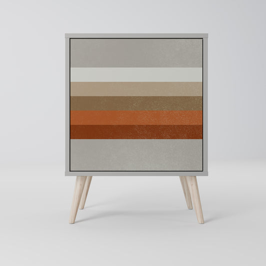 Credenza PECULIAR TRAIL a 1 anta con finitura grigia