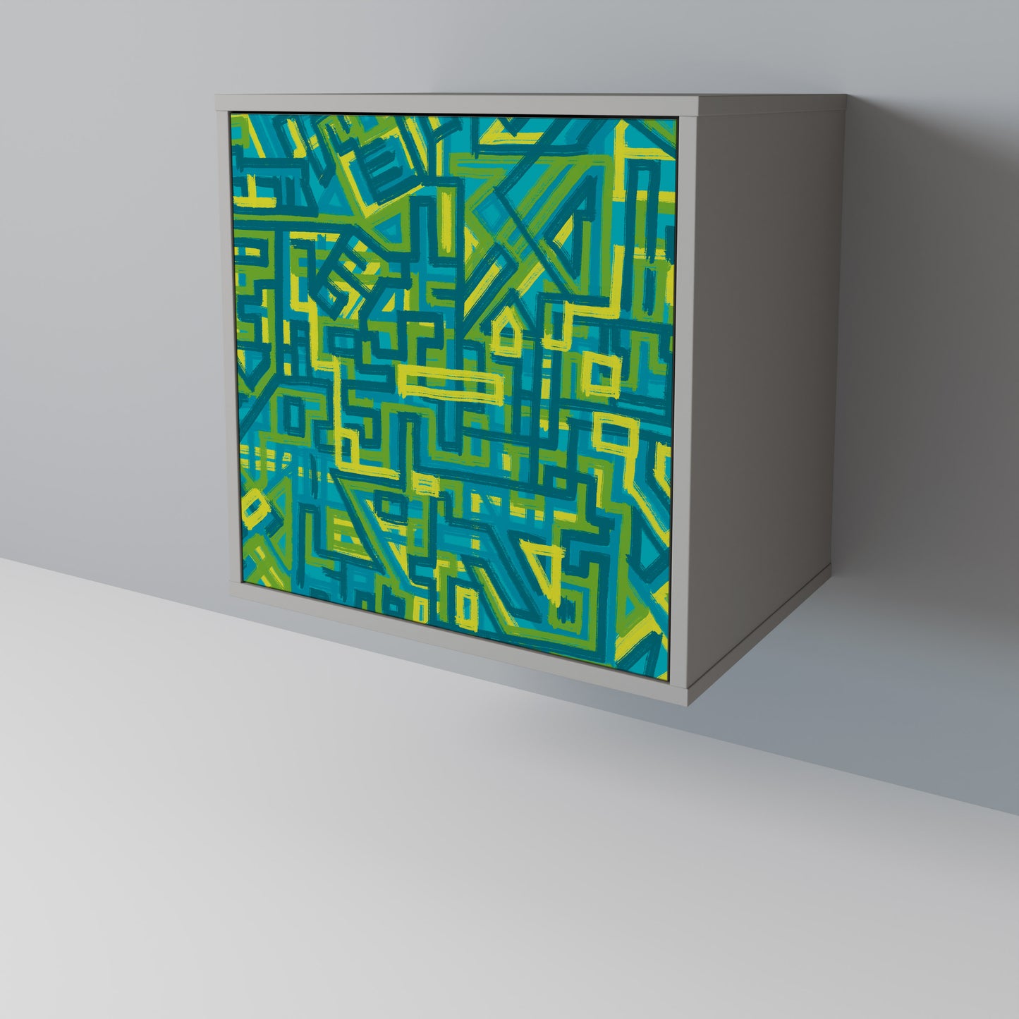 Credenza NOSTALGIC MEMORIES a 1 anta con finitura grigia