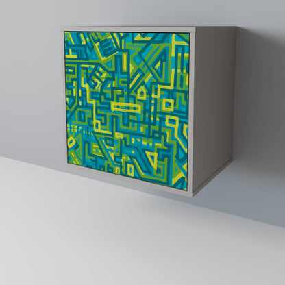 Credenza NOSTALGIC MEMORIES a 1 anta con finitura grigia