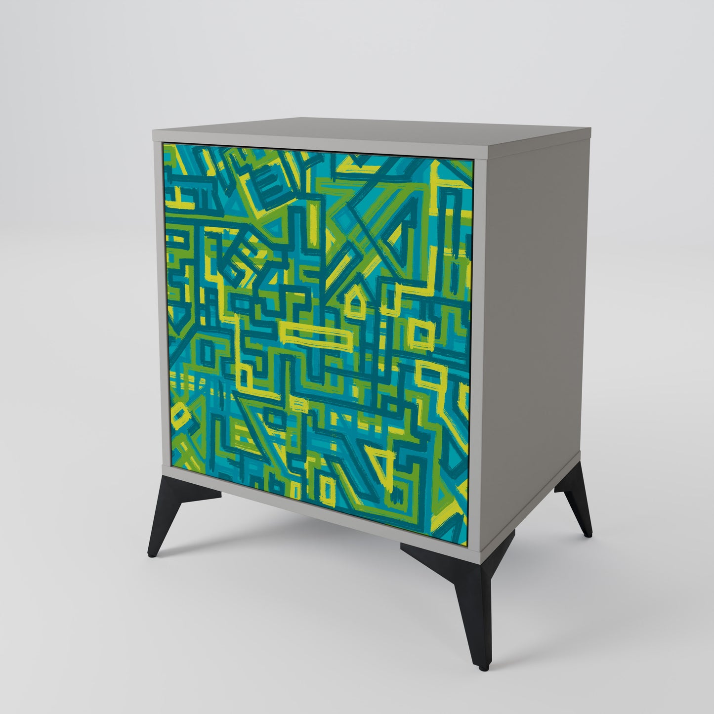 Credenza NOSTALGIC MEMORIES a 1 anta con finitura grigia