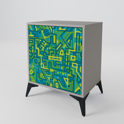 Credenza NOSTALGIC MEMORIES a 1 anta con finitura grigia