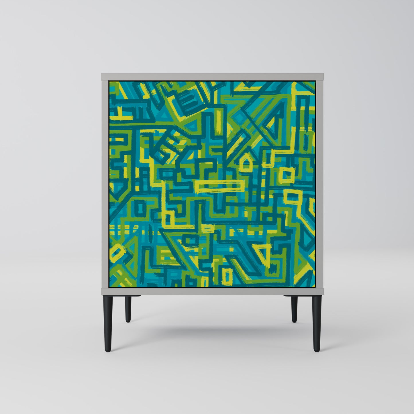 Credenza NOSTALGIC MEMORIES a 1 anta con finitura grigia