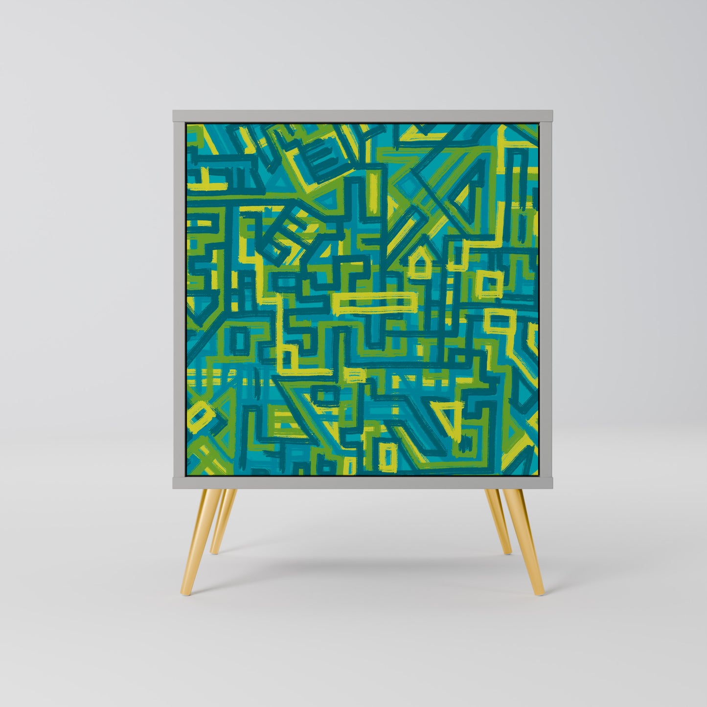 Credenza NOSTALGIC MEMORIES a 1 anta con finitura grigia