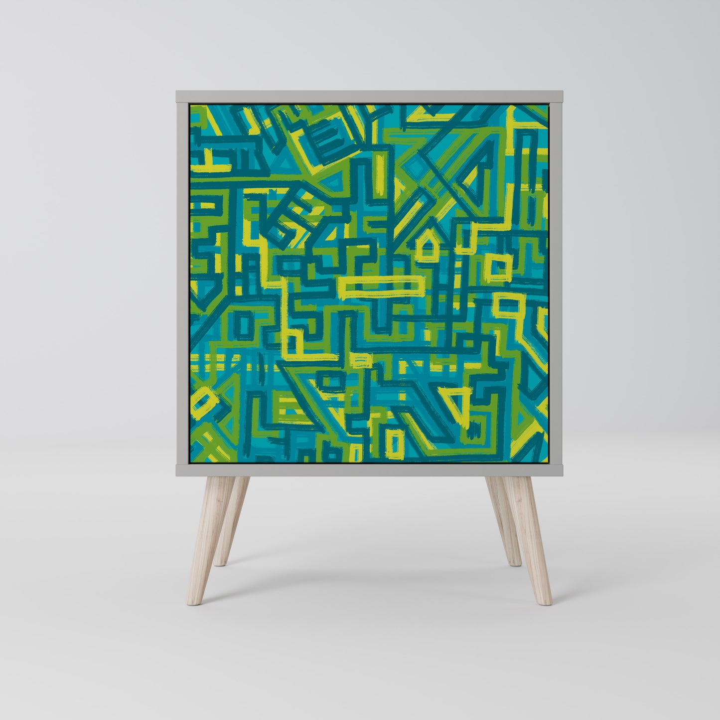 Credenza NOSTALGIC MEMORIES a 1 anta con finitura grigia