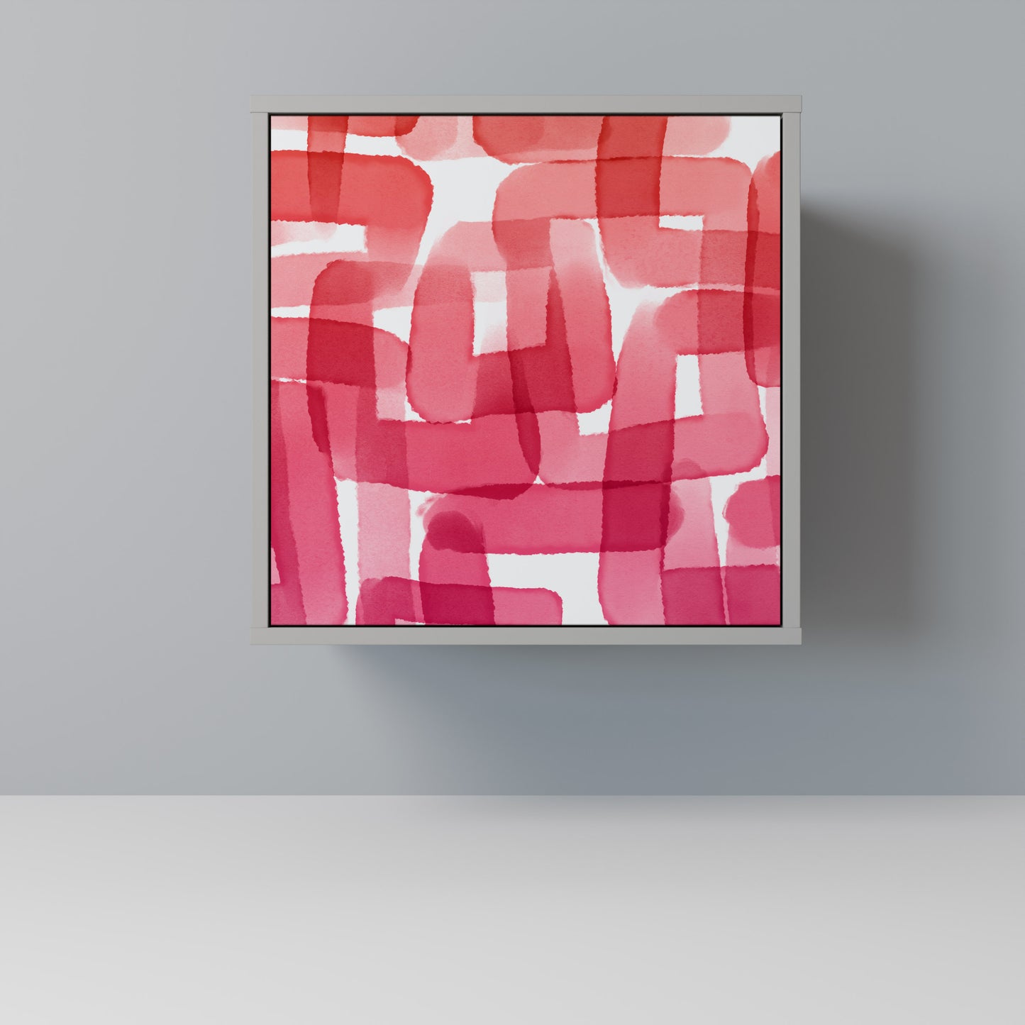 Credenza a 1 anta KALEIDOSCOPIC CUBISM in finitura grigia