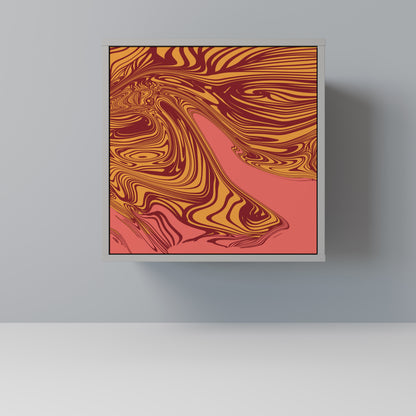 Credenza a 1 anta FLOATING THOUGHTS con finitura grigia