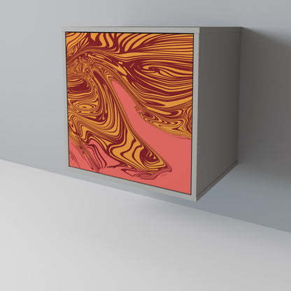 Credenza a 1 anta FLOATING THOUGHTS con finitura grigia