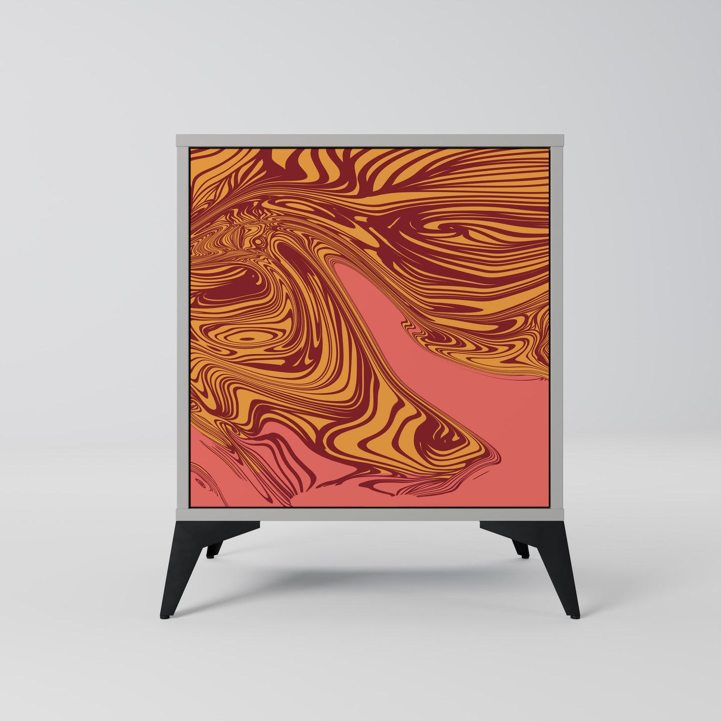 Credenza a 1 anta FLOATING THOUGHTS con finitura grigia