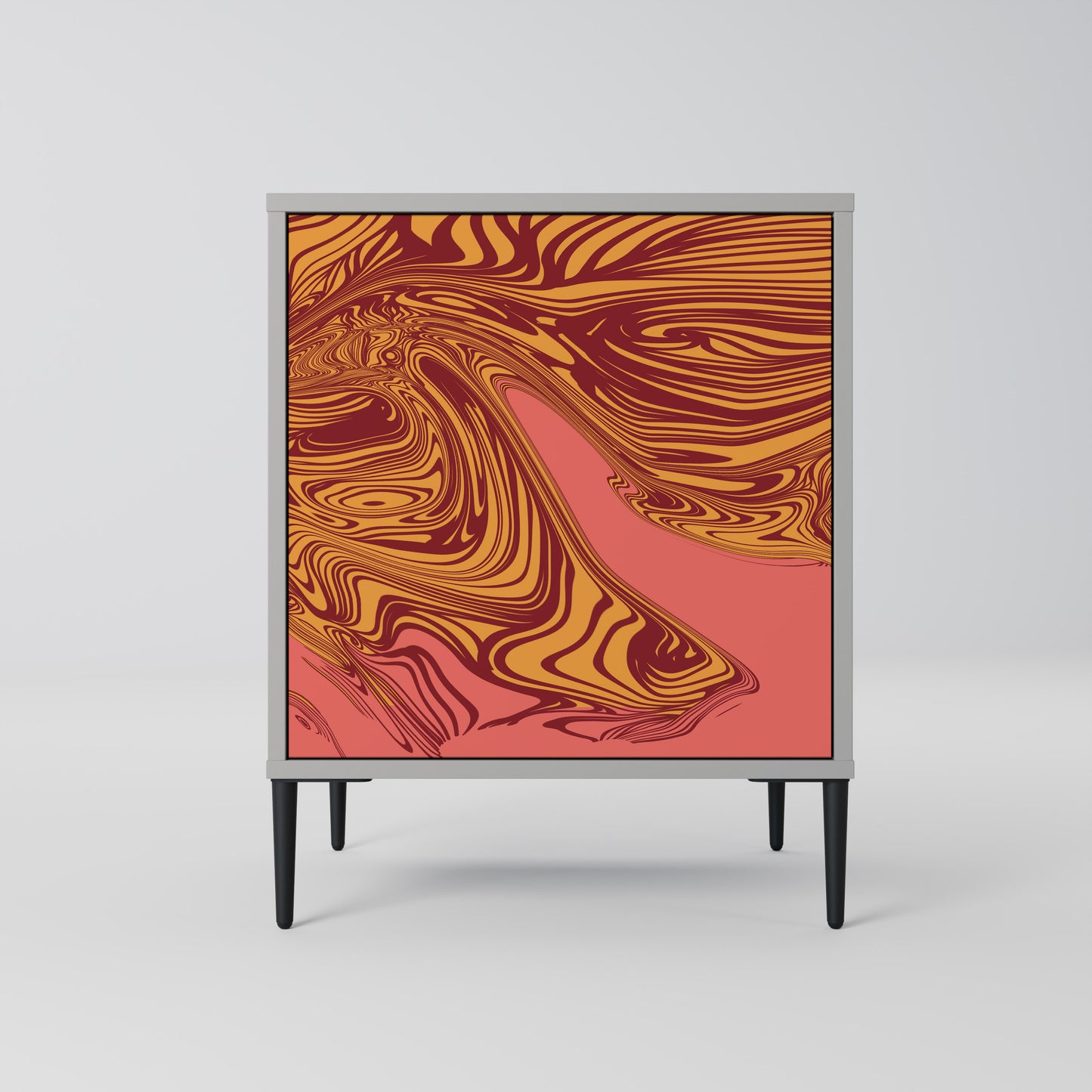 Credenza a 1 anta FLOATING THOUGHTS con finitura grigia