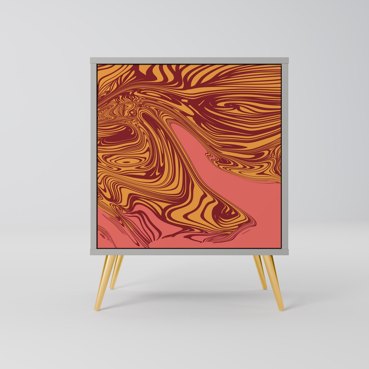 Credenza a 1 anta FLOATING THOUGHTS con finitura grigia