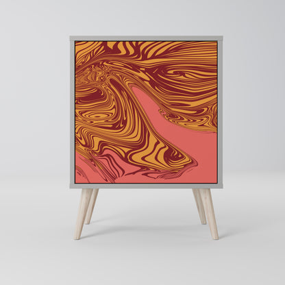 Credenza a 1 anta FLOATING THOUGHTS con finitura grigia