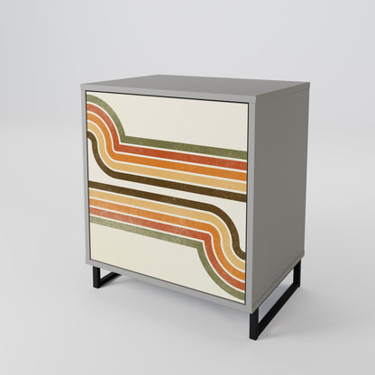 EXCEPTIONAL STREAM 1-Door Sideboard in Grey Finish