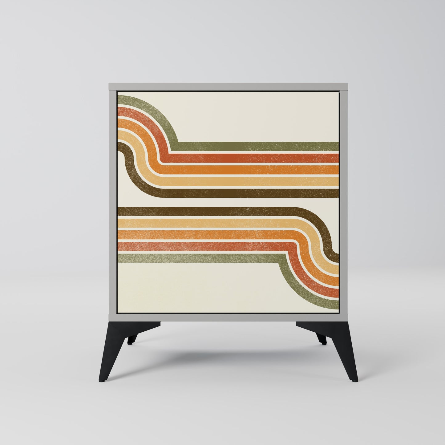 EXCEPTIONAL STREAM 1-Door Sideboard in Grey Finish