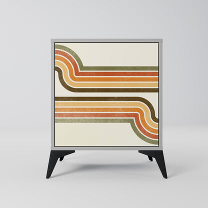 EXCEPTIONAL STREAM 1-Door Sideboard in Grey Finish