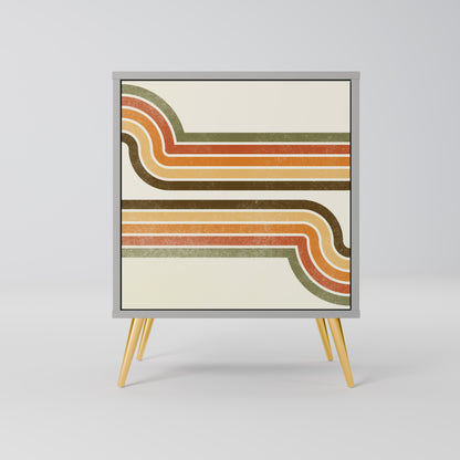 EXCEPTIONAL STREAM 1-Door Sideboard in Grey Finish