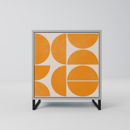 Credenza RECURRING DREAMS a 1 anta con finitura grigia