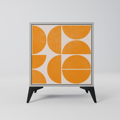 Credenza RECURRING DREAMS a 1 anta con finitura grigia