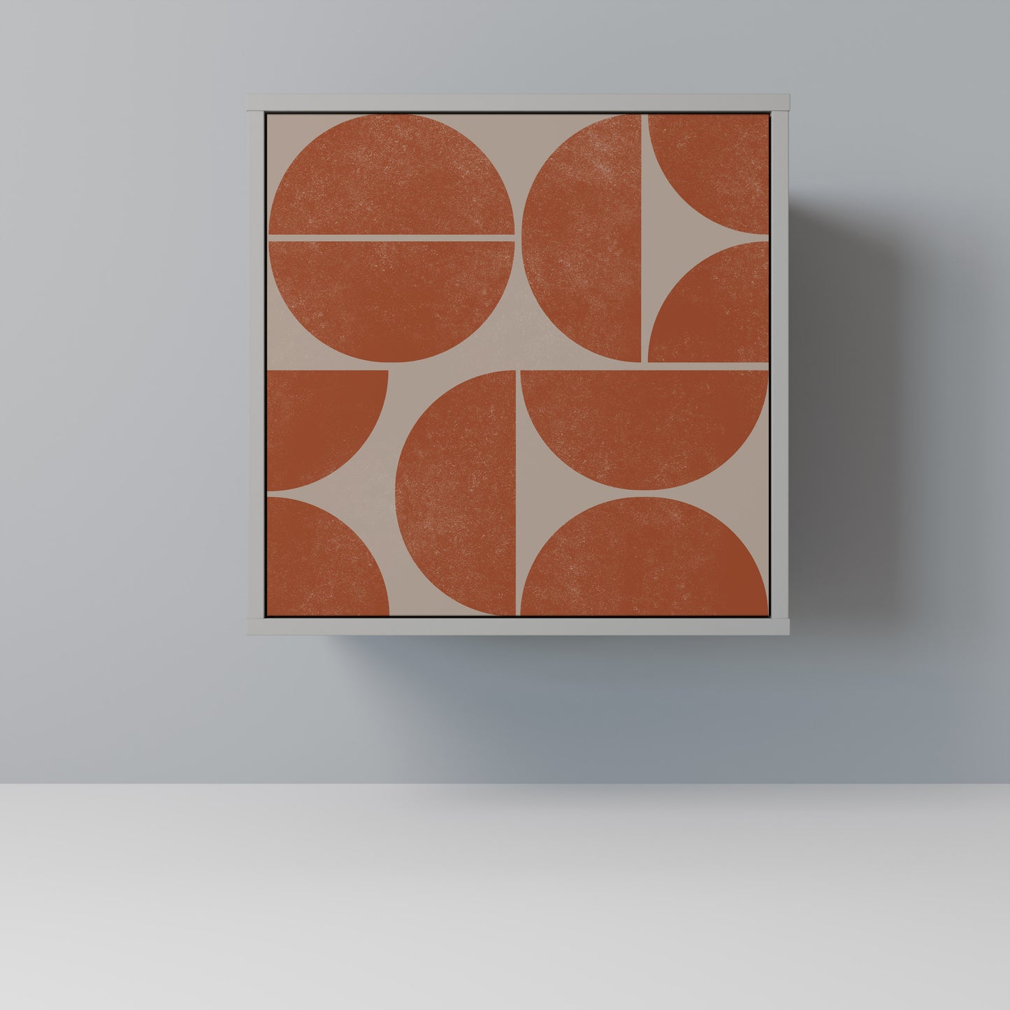 Credenza REPETITION COMPULSION a 1 anta con finitura grigia