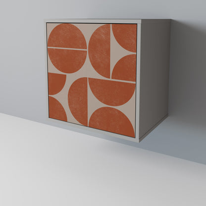 Credenza REPETITION COMPULSION a 1 anta con finitura grigia