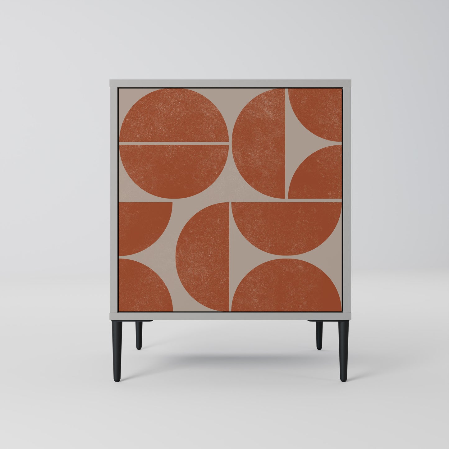 Credenza REPETITION COMPULSION a 1 anta con finitura grigia
