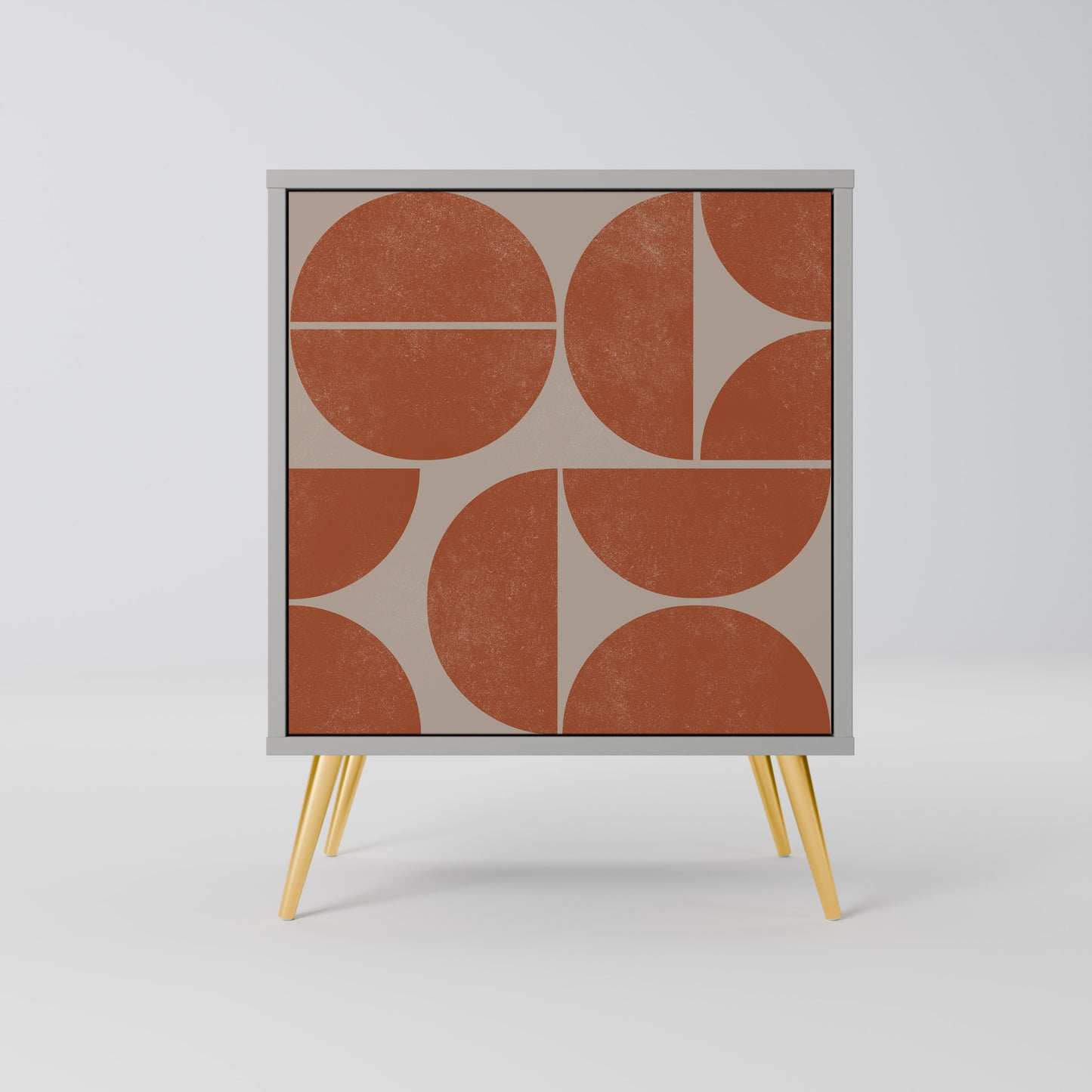 Credenza REPETITION COMPULSION a 1 anta con finitura grigia