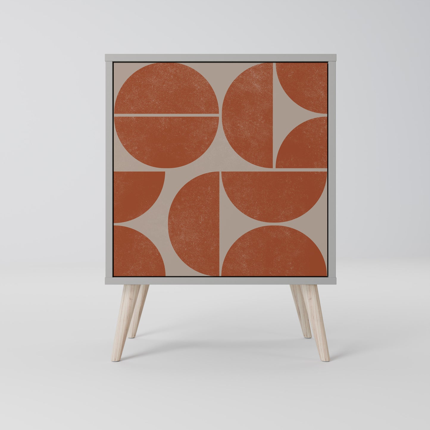 Credenza REPETITION COMPULSION a 1 anta con finitura grigia