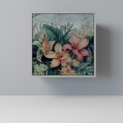 Credenza HEAVENLY BLOOM a 1 anta con finitura grigia