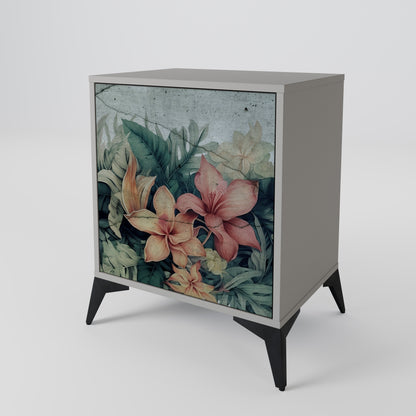 Credenza HEAVENLY BLOOM a 1 anta con finitura grigia