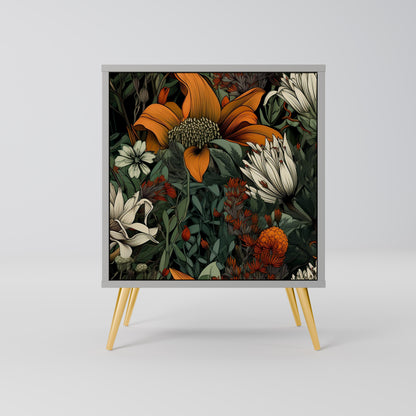 MIDNIGHT SPROUT 1-Door Sideboard in Grey Finish