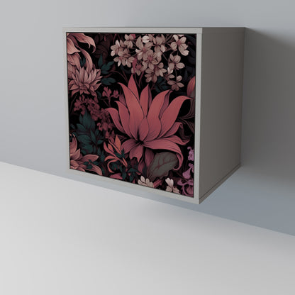 FLORAL WHISPER 1-Door Sideboard in Grey Finish