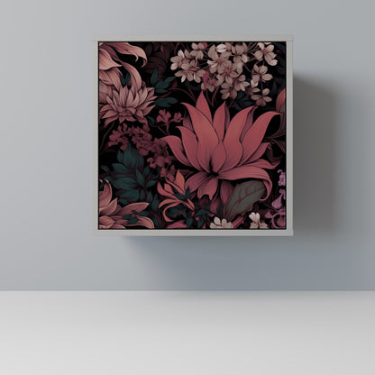 FLORAL WHISPER 1-Door Sideboard in Grey Finish