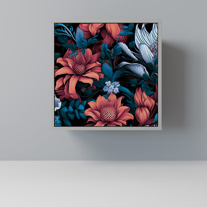 ETHEREAL BLOSSOMS 1-Door Sideboard in Grey Finish