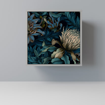 Credenza a 1 anta TWILIGHT BLOOM in finitura grigia