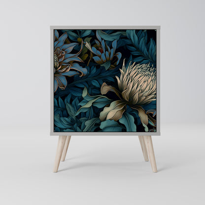 Credenza a 1 anta TWILIGHT BLOOM in finitura grigia