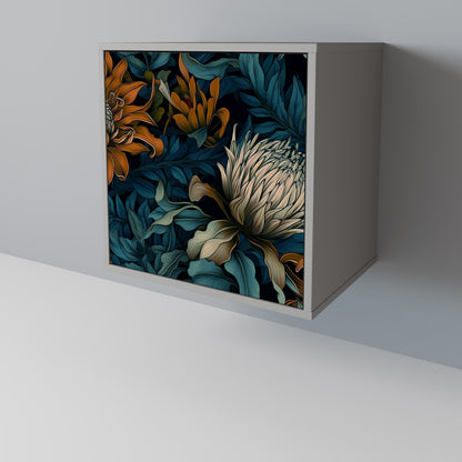 MORNING BLOOM 1-Door Sideboard in Grey Finish