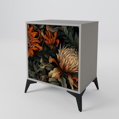 DAWN BLOOM 1-Door Sideboard in Grey Finish