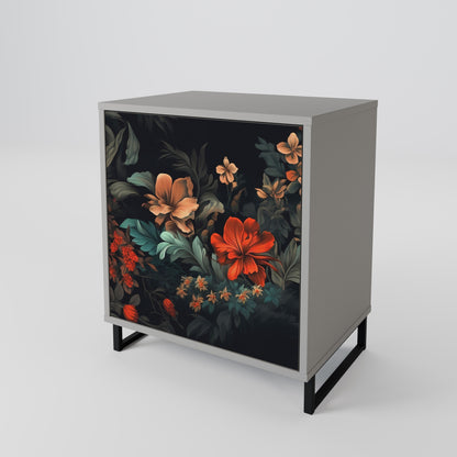IMAGINARY BLOSSOM 1-Door Sideboard in Grey Finish