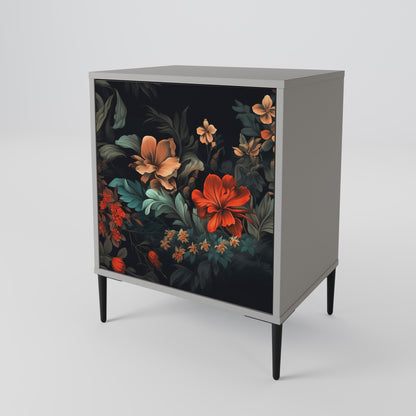 IMAGINARY BLOSSOM 1-Door Sideboard in Grey Finish