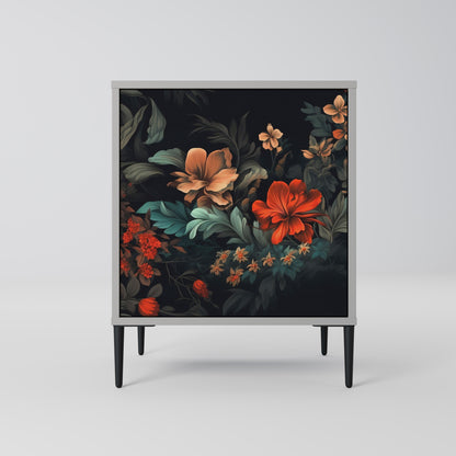 IMAGINARY BLOSSOM 1-Door Sideboard in Grey Finish
