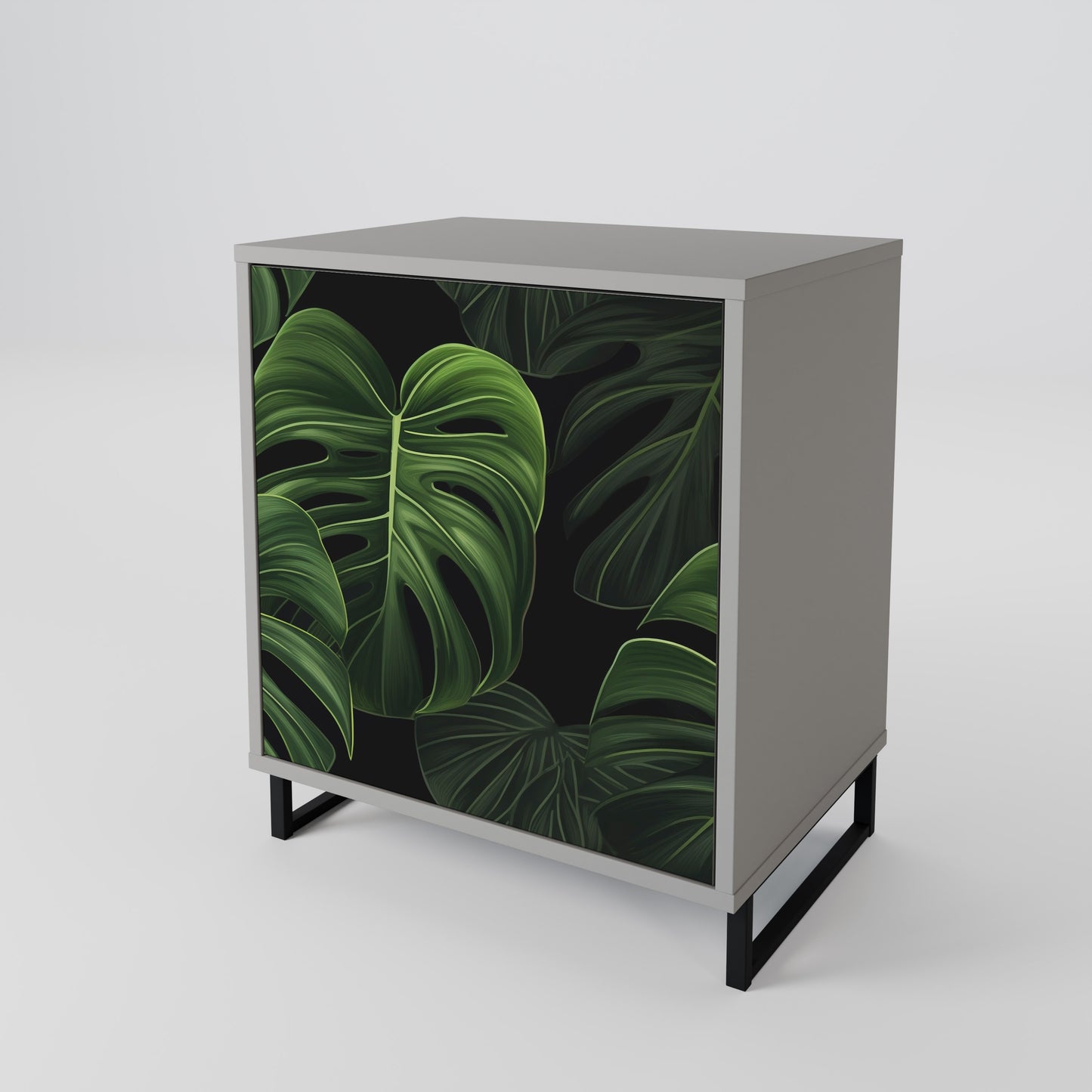 INFINITE MONSTERA 1-Door Sideboard in Grey Finish