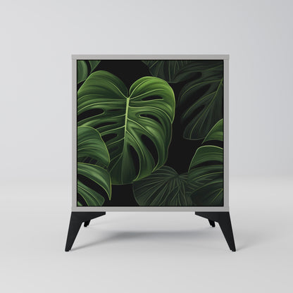 INFINITE MONSTERA 1-Door Sideboard in Grey Finish