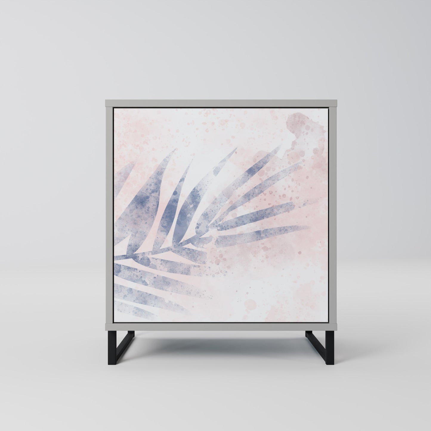 Credenza TIMELESS FLOAT a 1 anta con finitura grigia