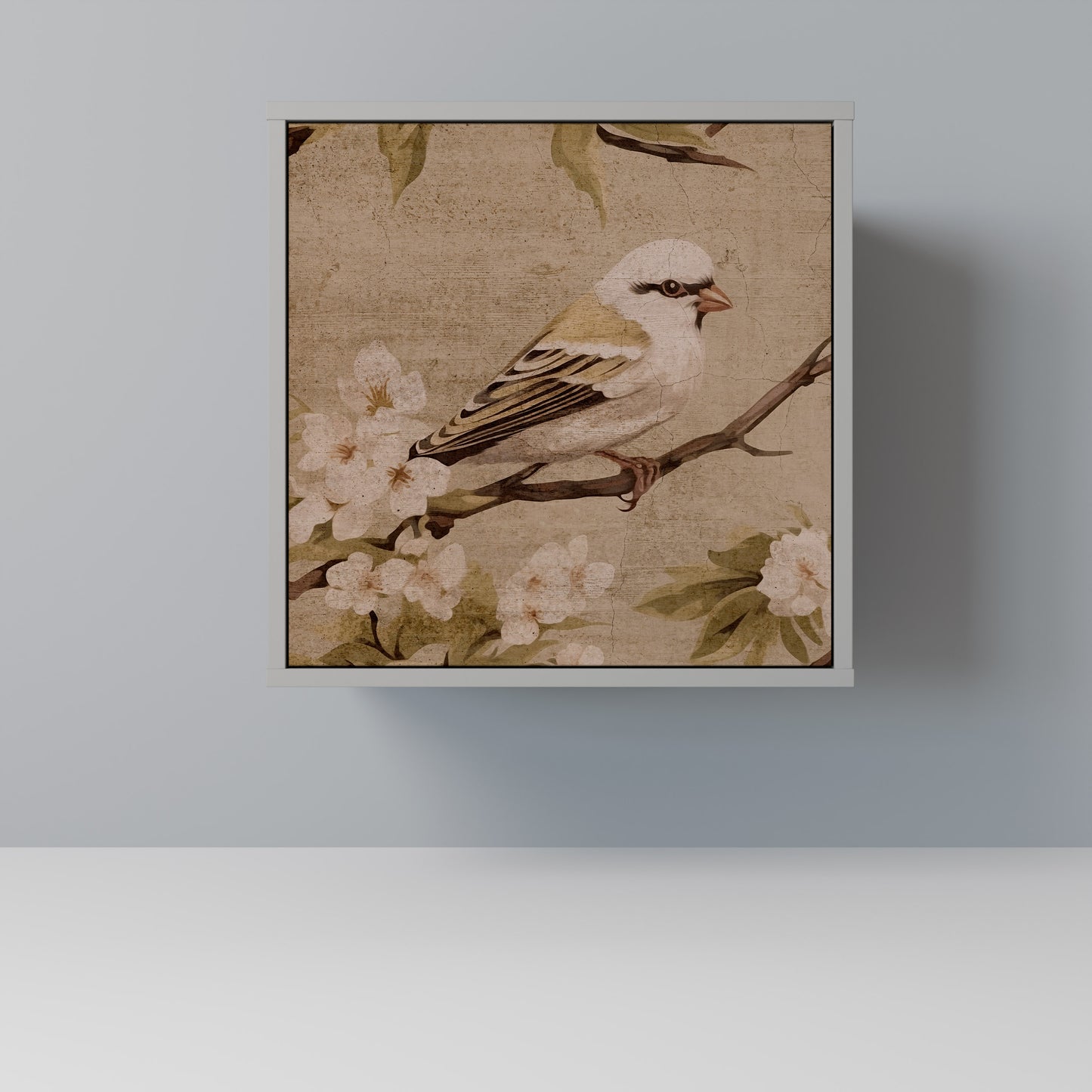 Credenza PETAL DISTINGUISH a 1 anta con finitura grigia