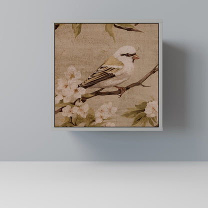 Credenza PETAL DISTINGUISH a 1 anta con finitura grigia