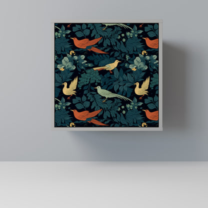 FOWL ORNAMENT 1-Door Sideboard in Grey Finish