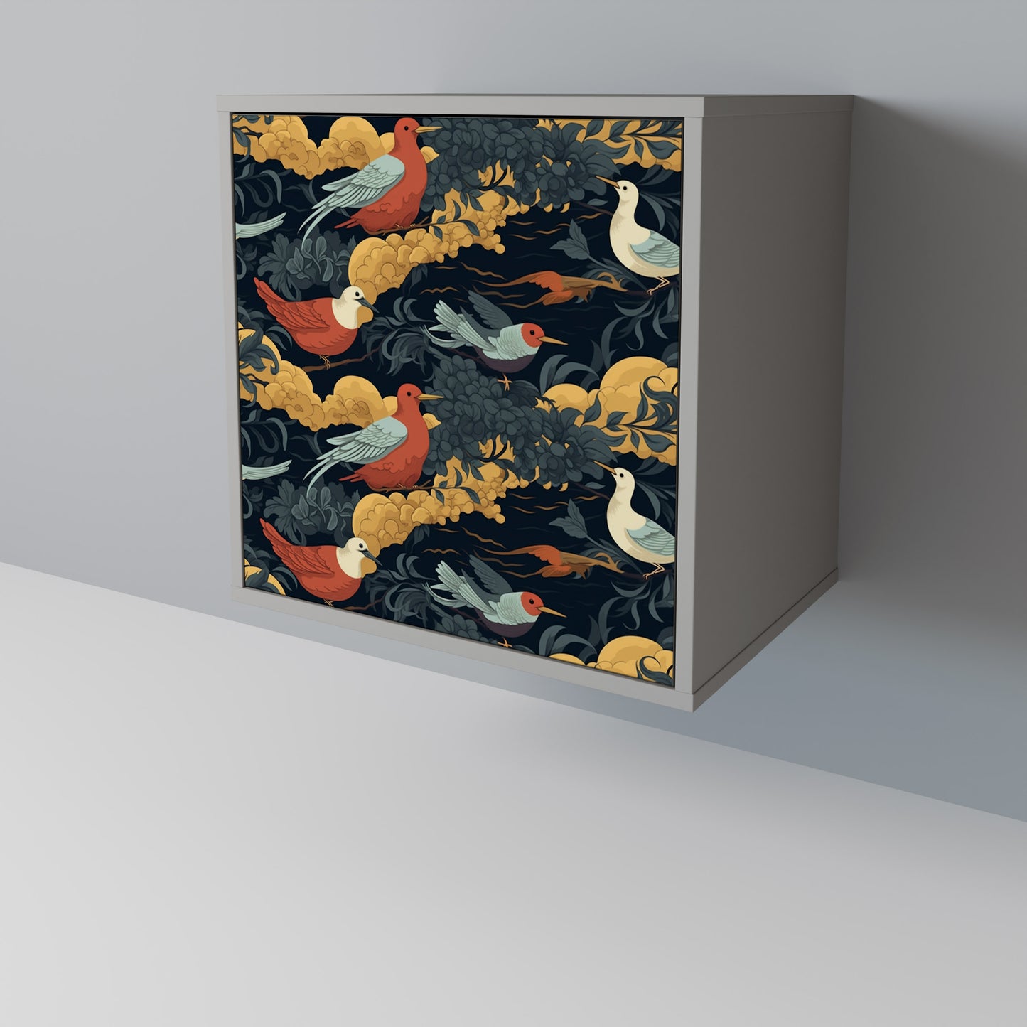 FOWLY DAZE 1-Door Sideboard in Grey Finish