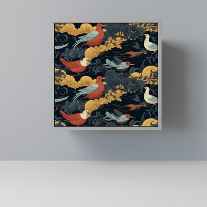 FOWLY DAZE 1-Door Sideboard in Grey Finish