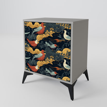 FOWLY DAZE 1-Door Sideboard in Grey Finish