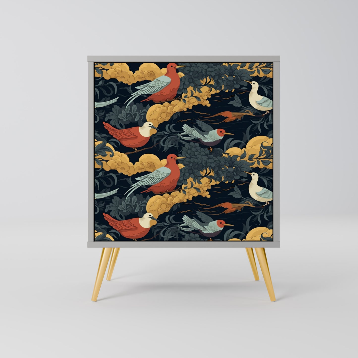 FOWLY DAZE 1-Door Sideboard in Grey Finish